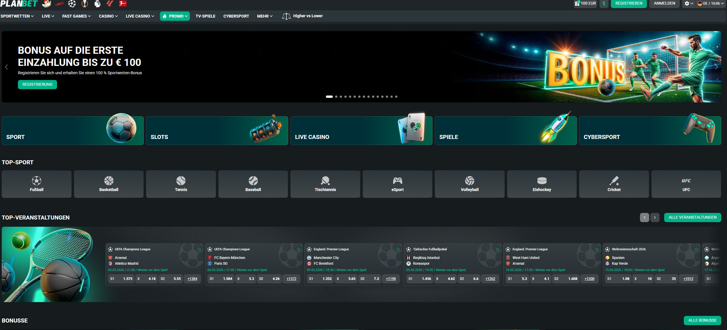 Planbet Ausländisches Online Casino