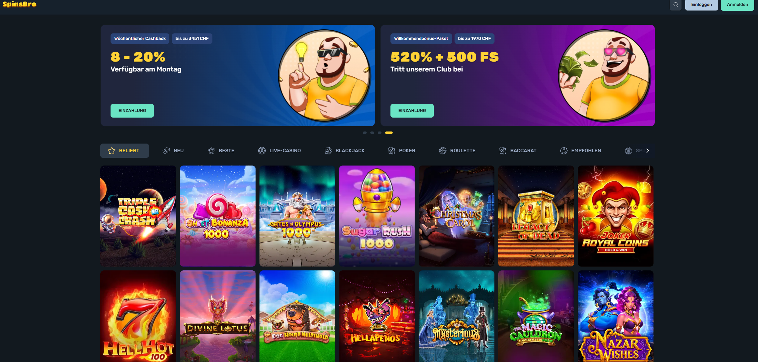 Spinsbro Ausländisches Online Casino